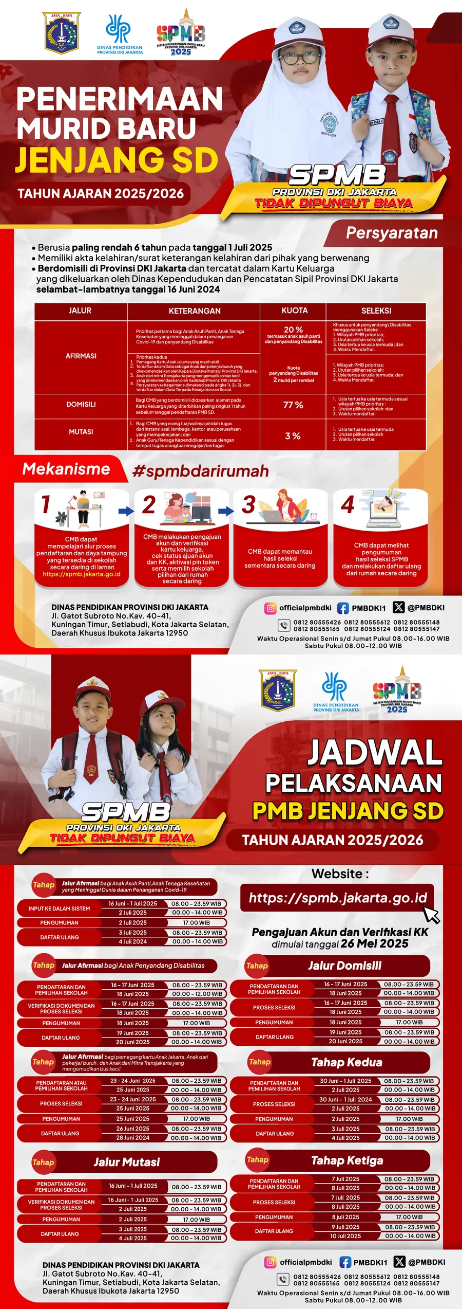 Poster SPMB Jenjang SD Tahun Ajaran 2025/2026 — foto 1