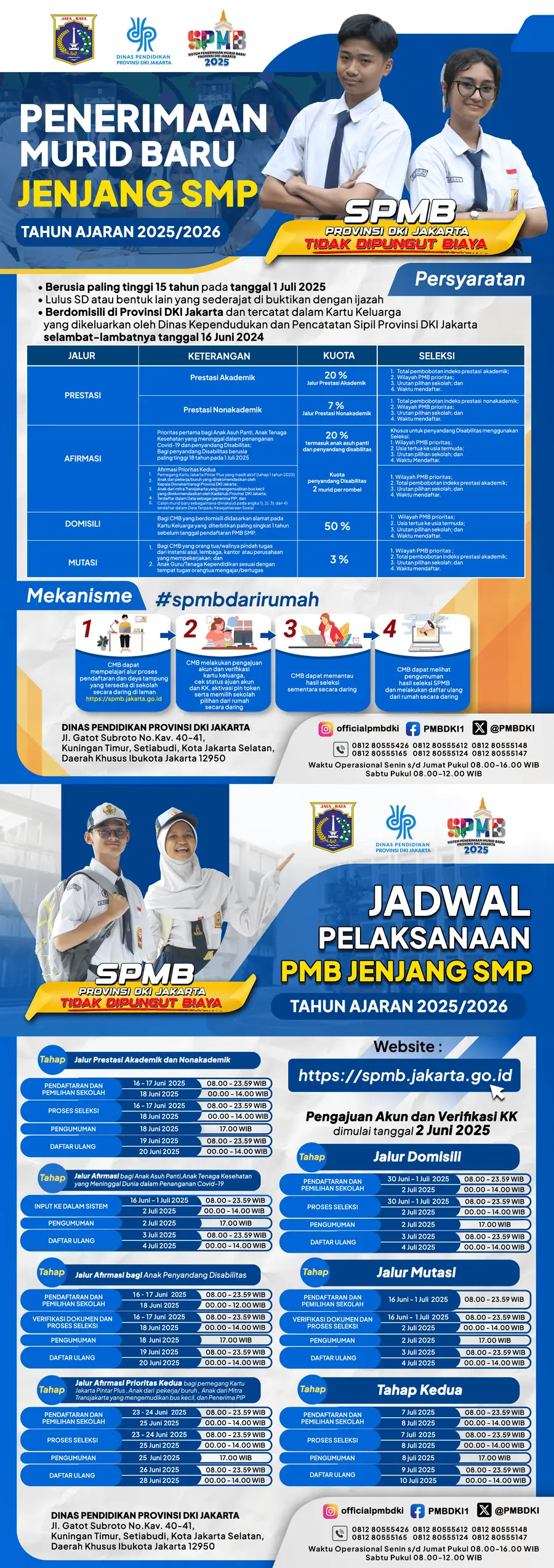 Poster SPMB Jenjang SMP Tahun Ajaran 2025/2026 — foto 1