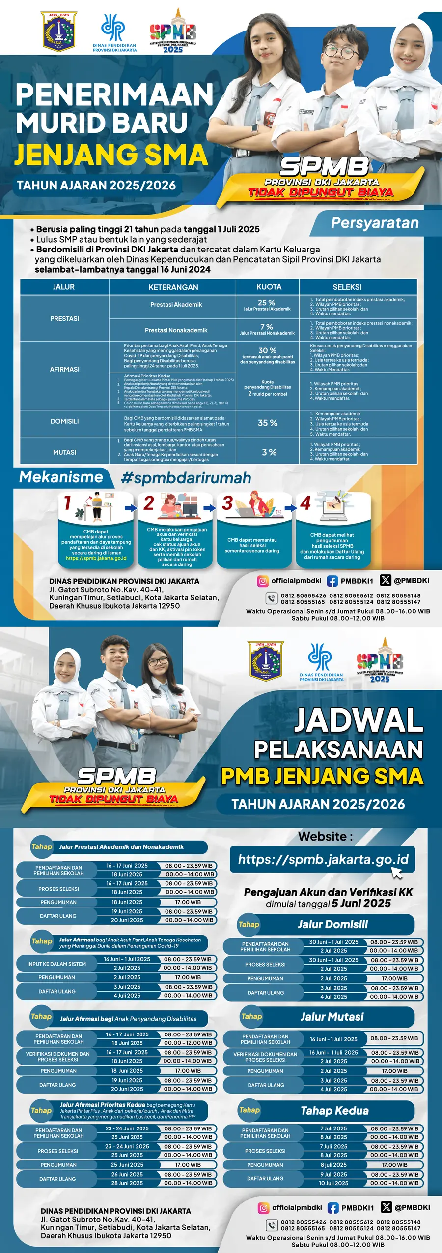 Poster SPMB Jenjang SMA Tahun Ajaran 2025/2026 — foto 1