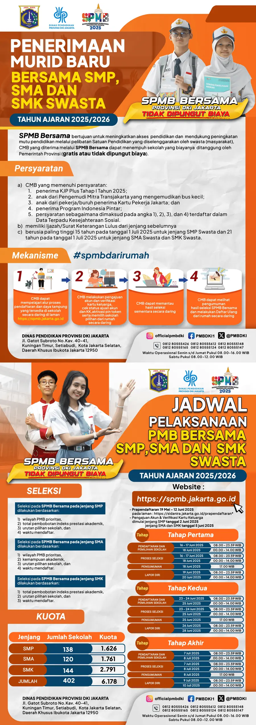 Poster SPMB Jenjang SMP, SMA, dan SMK Swasta Tahun Ajaran 2025/2026 — foto 1