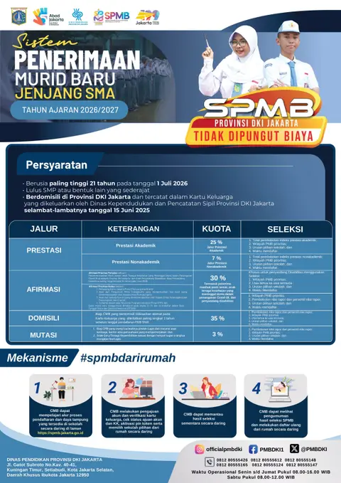 Penerimaan Murid Baru Jenjang SMA Tahun Ajaran 2026/2027