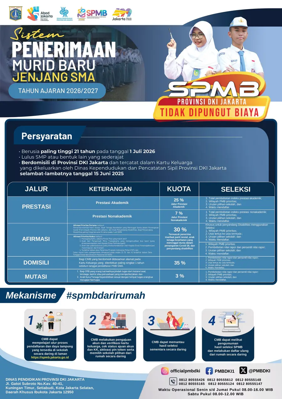 Penerimaan Murid Baru Jenjang SMA Tahun Ajaran 2026/2027 — foto 1