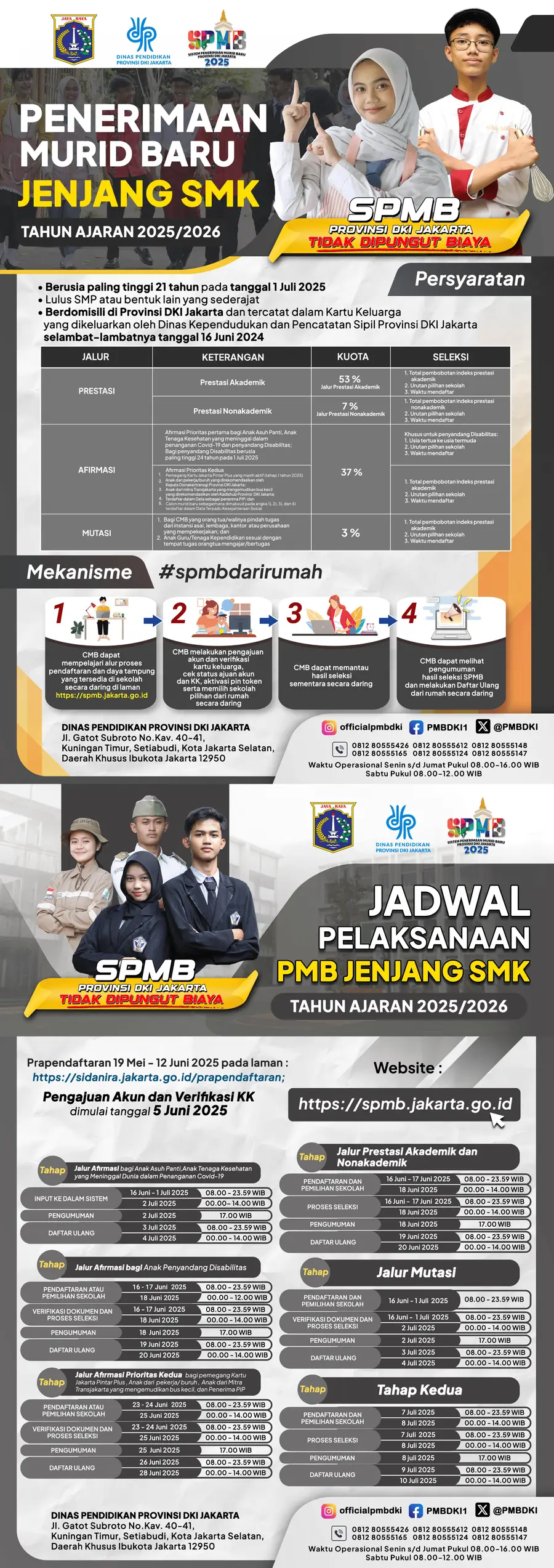 Poster SPMB Jenjang SMK Tahun Ajaran 2025/2026 — foto 1