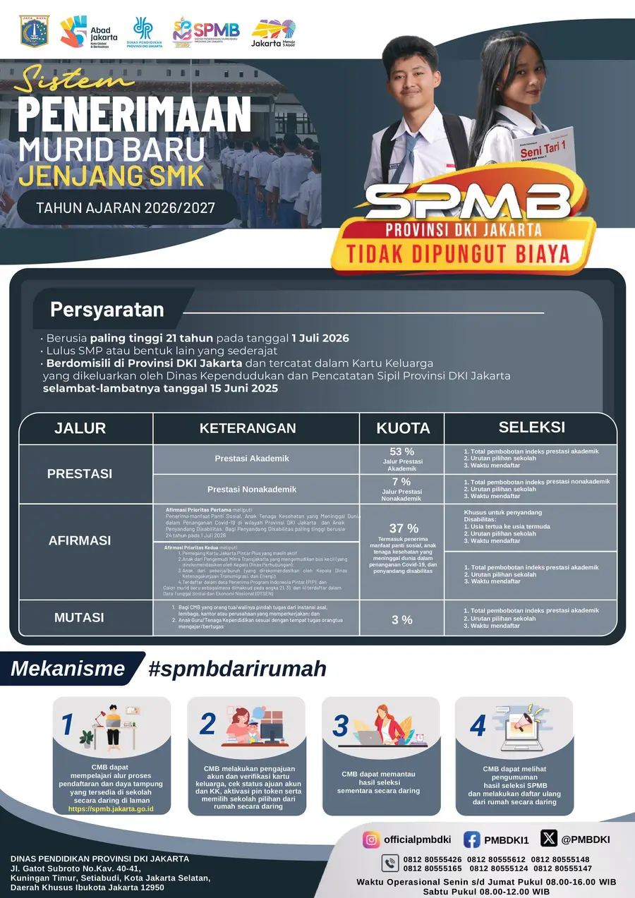 Penerimaan Murid Baru Jenjang SMK Tahun Ajaran 2026/2027 — foto 1